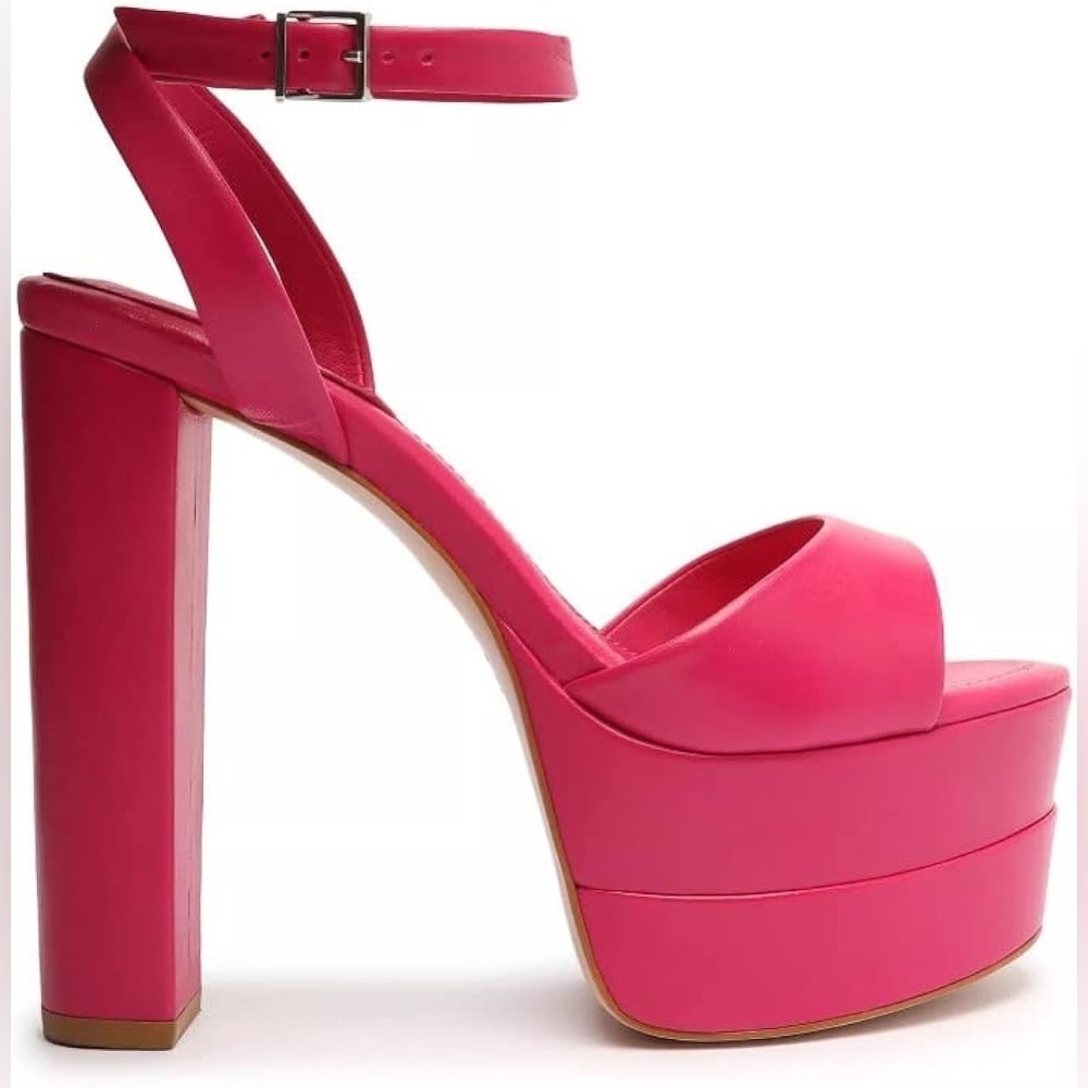 Schutz Kaila Platform Sandals in Hot Pink Size 11